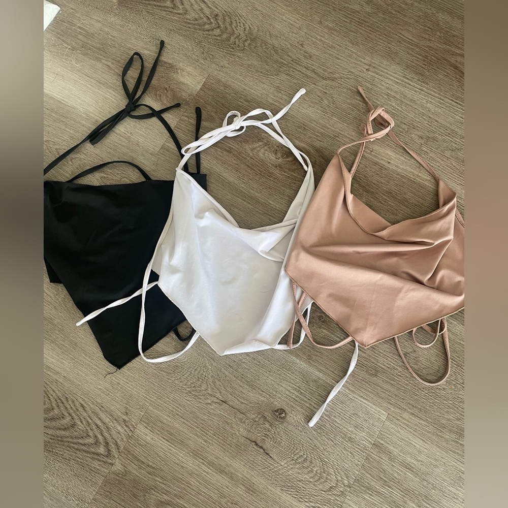 3 backless tie tops